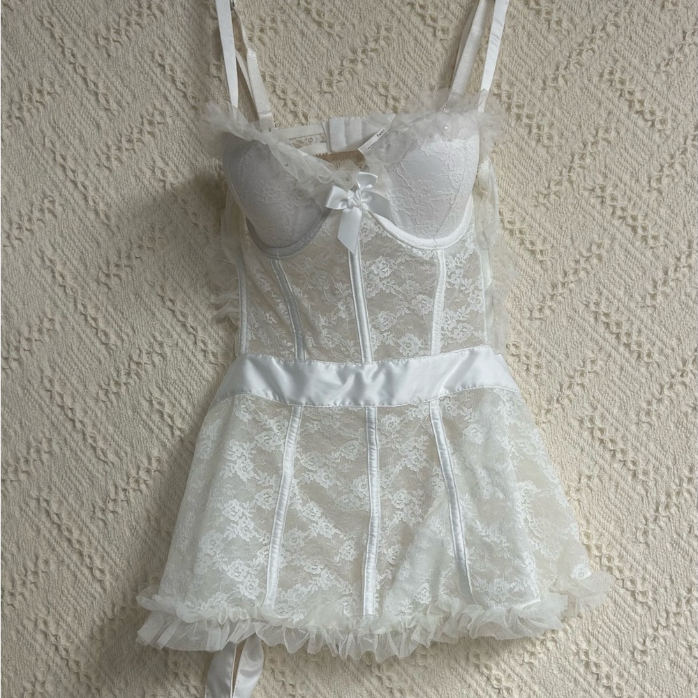 Victoria's Secret White Lace Chemise